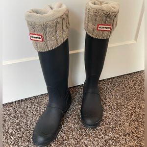 Hunter boots with fleece inserts